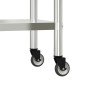 Küchenarbeitstisch mit Edelstahlrädern 110x55x85 cm von , Wiederherstellung - Ref: Foro24-376464, Preis: 152,73 €, Rabatt: %