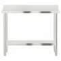 Kitchen work table and backsplash stainless steel 110x55x93 cm by , Restoration - Ref: Foro24-376466, Price: 167,97 €, Discou...