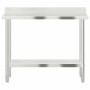 Mesa trabajo cocina y salpicadero acero inoxidable 110x55x93 cm de , Restauración - Ref: Foro24-376466, Precio: 178,17 €, Des...