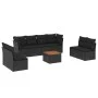 8-piece garden sofa set and black synthetic rattan cushions by , Garden sets - Ref: Foro24-3223577, Price: 539,51 €, Discount: %