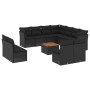 Garden sofa set 12 pieces with black synthetic rattan cushions by , Garden sets - Ref: Foro24-3223703, Price: 716,57 €, Disco...