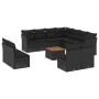 Garden sofa set 12 pieces with black synthetic rattan cushions by , Garden sets - Ref: Foro24-3223703, Price: 717,81 €, Disco...