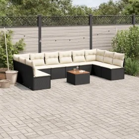 11-teiliges Gartensofa-Set und schwarze synthetische Rattankissen von , Gartensets - Ref: Foro24-3223795, Preis: 576,44 €, Ra...
