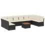 11-piece garden sofa set and black synthetic rattan cushions by , Garden sets - Ref: Foro24-3223795, Price: 576,44 €, Discoun...