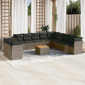 12-piece garden sofa set with gray synthetic rattan cushions by , Garden sets - Ref: Foro24-3223729, Price: 691,06 €, Discoun...