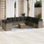 12-piece garden sofa set with gray synthetic rattan cushions by , Garden sets - Ref: Foro24-3223729, Price: 691,65 €, Discoun...