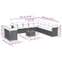 12-piece garden sofa set with gray synthetic rattan cushions by , Garden sets - Ref: Foro24-3223729, Price: 691,06 €, Discoun...