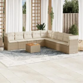Garden sofa set with beige cushions 10 pieces synthetic rattan by , Garden sets - Ref: Foro24-3223692, Price: 642,46 €, Disco...
