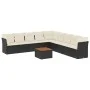 Garden sofa set 10 pieces with black synthetic rattan cushions by , Garden sets - Ref: Foro24-3223690, Price: 569,63 €, Disco...