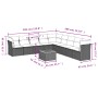 Set de sofás de jardín 10 pzas cojines ratán sintético negro de , Conjuntos de jardín - Ref: Foro24-3223690, Precio: 531,12 €...
