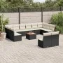 Gartensofa- und Kissenset 13-teilig aus schwarzem synthetischem Rattan von , Gartensets - Ref: Foro24-3223893, Preis: 695,93 ...