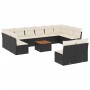 Garden sofa and cushion set 13 pieces black synthetic rattan by , Garden sets - Ref: Foro24-3223893, Price: 649,70 €, Discoun...