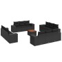 Gartensofa- und Kissenset 13-teilig aus schwarzem synthetischem Rattan von , Gartensets - Ref: Foro24-3225376, Preis: 1,00 €,...