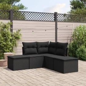 5-piece garden furniture set and black synthetic rattan cushions by , Garden sets - Ref: Foro24-3249554, Price: 287,04 €, Dis...