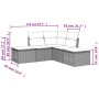 5-teiliges Gartenmöbel-Set und schwarze synthetische Rattankissen von , Gartensets - Ref: Foro24-3249554, Preis: 297,09 €, Ra...