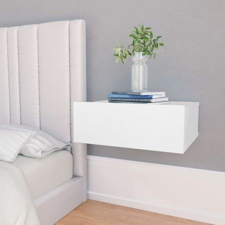Schwebende Nachttische 2 Stk. Ingenieurholz Weiß von vidaXL, Nachttische - Ref: Foro24-800307, Preis: 42,56 €, Rabatt: %