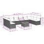 Set de sofás de jardín 11 pzas y cojines ratán sintético negro by , Garden sets - Ref: Foro24-3223794, Price: 628,50 €, Disco...
