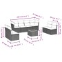 Set de sofás de jardín 9 pzas con cojines ratán sintético beige by , Garden sets - Ref: Foro24-3223581, Price: 528,26 €, Disc...