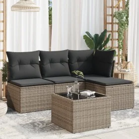 Juego de sofás jardín con cojines 5 pzas ratán sintético gris by , Garden sets - Ref: Foro24-3249349, Price: 275,71 €, Discou...