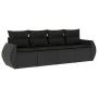 Juego de sofás jardín 4 pzas con cojines ratán sintético negro by , Garden sets - Ref: Foro24-3253412, Price: 281,83 €, Disco...