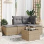 Garden sofa set with 5-piece synthetic rattan beige cushions by , Garden sets - Ref: Foro24-3249328, Price: 288,52 €, Discoun...