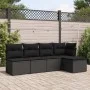 Gartenmöbel-Set, 5-teilig, mit schwarzen Polstern aus synthetischem Rattan. von , Gartensets - Ref: Foro24-3249354, Preis: 28...