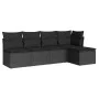 Gartenmöbel-Set, 5-teilig, mit schwarzen Polstern aus synthetischem Rattan. von , Gartensets - Ref: Foro24-3249354, Preis: 28...