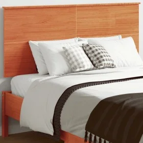 Wax brown solid pine wood bed headboard 135 cm by , Headboards and footboards - Ref: Foro24-844373, Price: 44,83 €, Discount: %