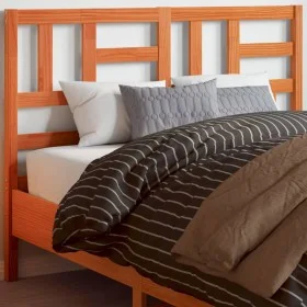 Bettkopfteil aus massivem, wachsbraunem Kiefernholz, 150 cm von , Kopf- und Fußteile - Ref: Foro24-844262, Preis: 46,55 €, Ra...