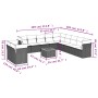 Garden sofa set 12 pieces with black synthetic rattan cushions by , Garden sets - Ref: Foro24-3223725, Price: 662,00 €, Disco...