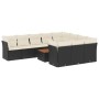 Set mit 11 Stück Gartensofas und Kissen synthetisches Rattan schwarz von , Gartensets - Ref: Foro24-3223837, Preis: 584,65 €,...