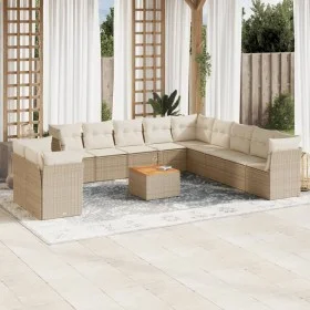 Set de sofás de jardín 12 pzas y cojines ratán sintético marrón by , Garden sets - Ref: Foro24-3223727, Price: 858,39 €, Disc...