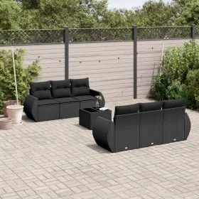 7-piece garden dining set and black synthetic rattan cushions by , Garden sets - Ref: Foro24-3253442, Price: 484,30 €, Discou...