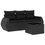 4-piece garden sofa set with black synthetic rattan cushions by , Garden sets - Ref: Foro24-3253402, Price: 269,91 €, Discoun...