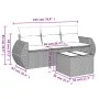 4-piece garden sofa set with black synthetic rattan cushions by , Garden sets - Ref: Foro24-3253402, Price: 269,91 €, Discoun...