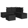 6-piece garden sofa set and black synthetic rattan cushions by , Garden sets - Ref: Foro24-3249564, Price: 339,91 €, Discount: %