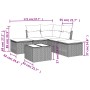6-teilige Gartensofagarnitur und schwarze synthetische Rattankissen von , Gartensets - Ref: Foro24-3249564, Preis: 344,35 €, ...