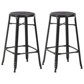 Küchenhocker 2 Einheiten aus schwarzem Stahl von vidaXL, Küchenhocker - Ref: Foro24-280077, Preis: 153,96 €, Rabatt: %
