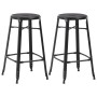 Küchenhocker 2 Einheiten aus schwarzem Stahl von vidaXL, Küchenhocker - Ref: Foro24-280077, Preis: 159,37 €, Rabatt: %