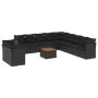 Garden sofa set 12 pieces with black synthetic rattan cushions by , Garden sets - Ref: Foro24-3223724, Price: 840,70 €, Disco...