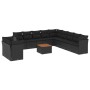 Set de sofás de jardín 12 piezas cojines ratán sintético negro de , Conjuntos de jardín - Ref: Foro24-3223724, Precio: 750,65...