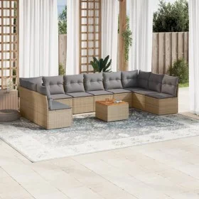 11-piece garden sofa set with beige synthetic rattan cushions by , Garden sets - Ref: Foro24-3223798, Price: 615,71 €, Discou...