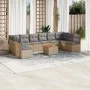 11-piece garden sofa set with beige synthetic rattan cushions by , Garden sets - Ref: Foro24-3223798, Price: 615,71 €, Discou...