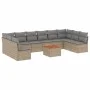 11-piece garden sofa set with beige synthetic rattan cushions by , Garden sets - Ref: Foro24-3223798, Price: 615,71 €, Discou...