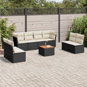 8-piece garden sofa set and black synthetic rattan cushions by , Garden sets - Ref: Foro24-3223578, Price: 455,81 €, Discount: %