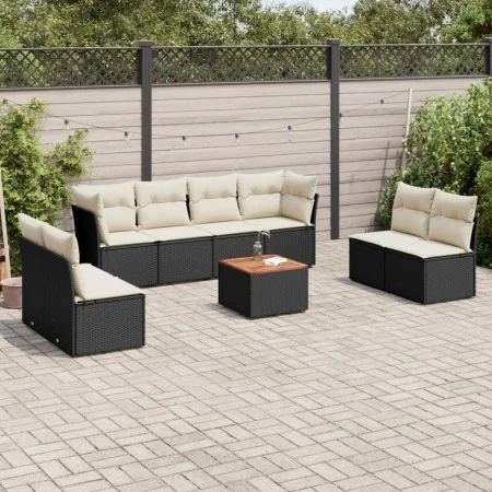 8-piece garden sofa set and black synthetic rattan cushions by , Garden sets - Ref: Foro24-3223578, Price: 496,61 €, Discount: %
