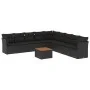 Set de sofás de jardín 10 pzas cojines ratán sintético negro de , Conjuntos de jardín - Ref: Foro24-3223689, Precio: 626,36 €...