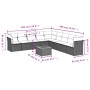 10-teilige Gartensofagarnitur mit grauen synthetischen Rattankissen von , Gartensets - Ref: Foro24-3223694, Preis: 563,84 €, ...