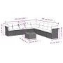 10-teilige Gartensofagarnitur mit grauen synthetischen Rattankissen von , Gartensets - Ref: Foro24-3223694, Preis: 555,74 €, ...