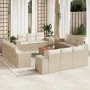 Garden sofa set with cushions 13 pieces beige synthetic rattan by , Garden sets - Ref: Foro24-3225379, Price: 1,00 €, Discoun...